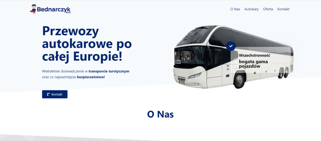 strona internetowa firmy transportowej bednarczyk bus