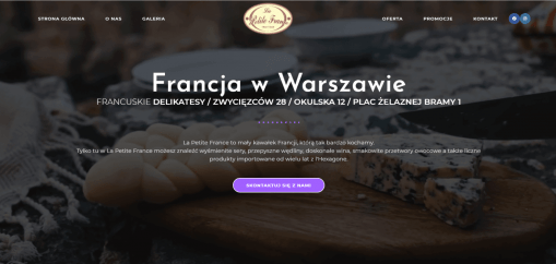 Strona internetowa delikatesów z francuskimi produktami lapetitefrance.pl